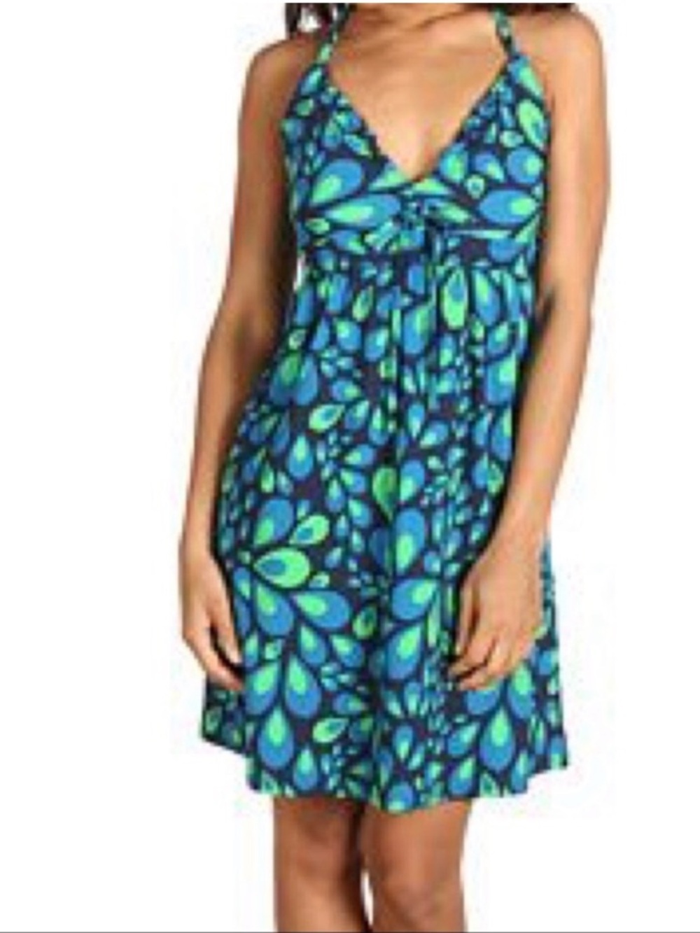 The North Face Halter Dress, Green & Blue, adjustable, sz L